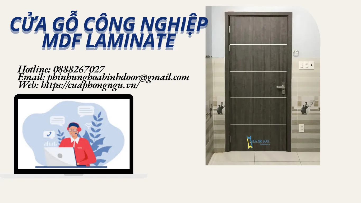 Cửa gỗ công nghiệp MDF Laminate tại Bình Tân