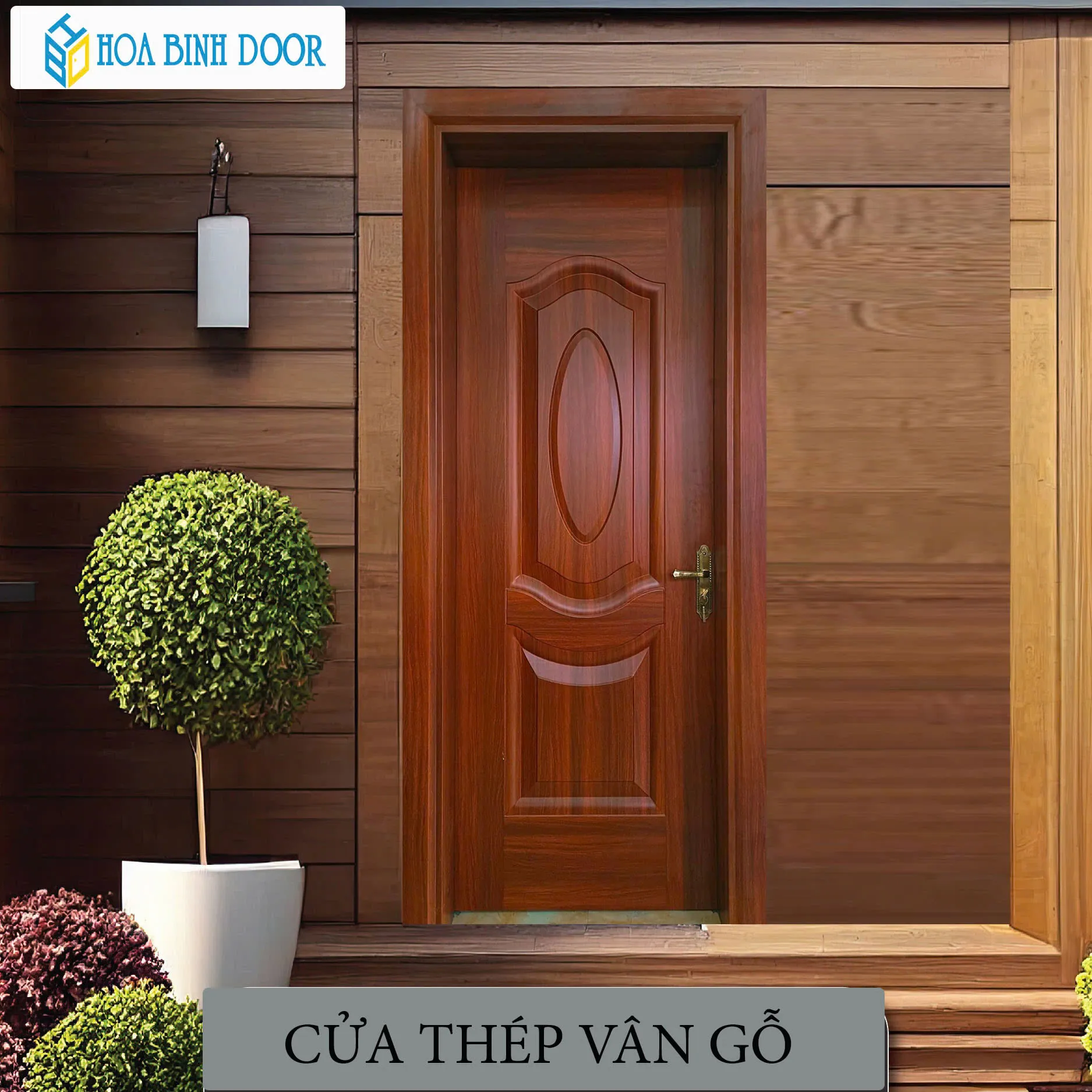 Cửa Phòng Ngủ Thép Vân Gỗ 1 Cánh Tại Bình Tân