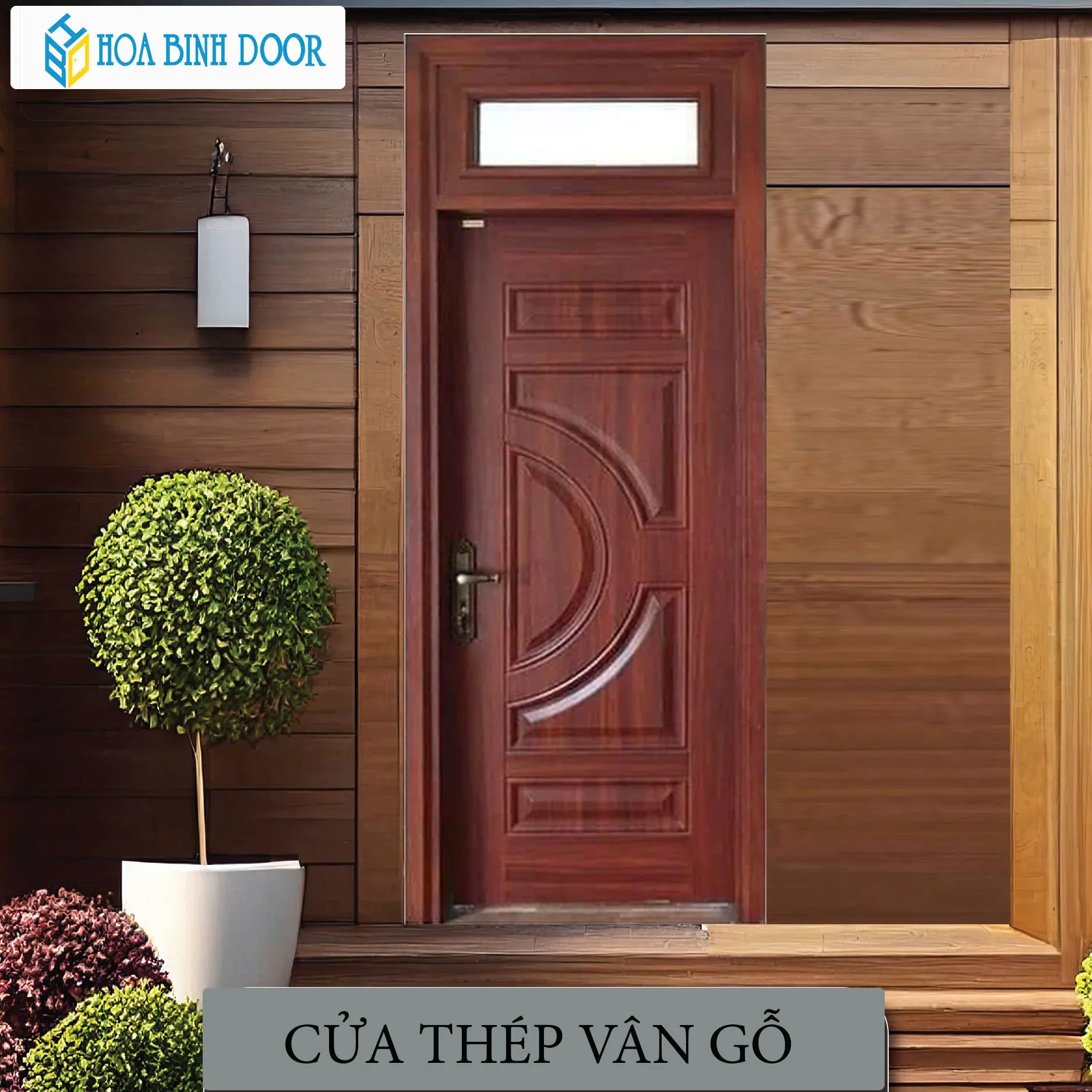 Cửa Phòng Ngủ Thép Vân Gỗ 1 Cánh Tại Bình Tân